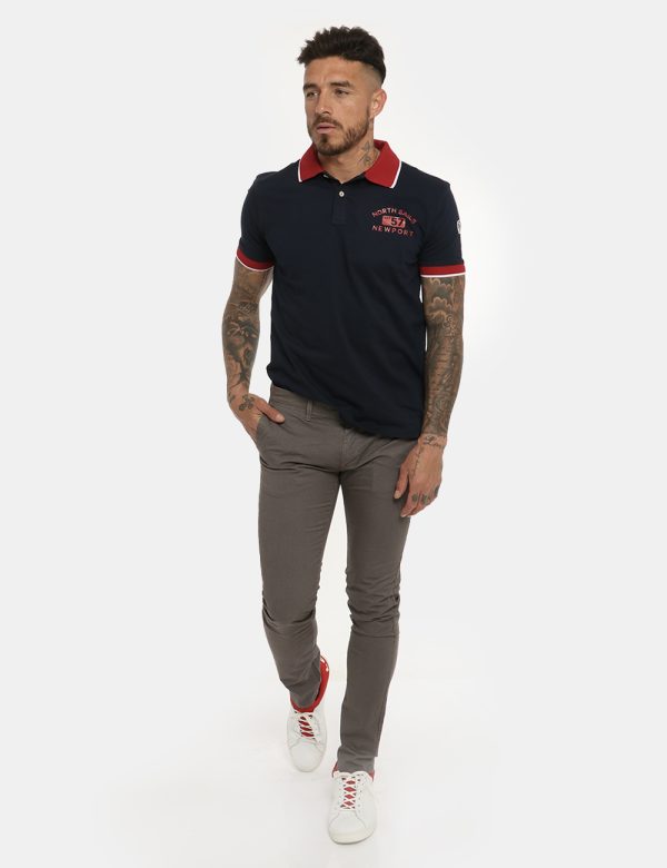 Pantalone Fifty Four grigio pois - COMPOSIZIONE E VESTIBILITÀ:98% cotone 2% elastaneIl modello è alto 178 cm e indossa la ta