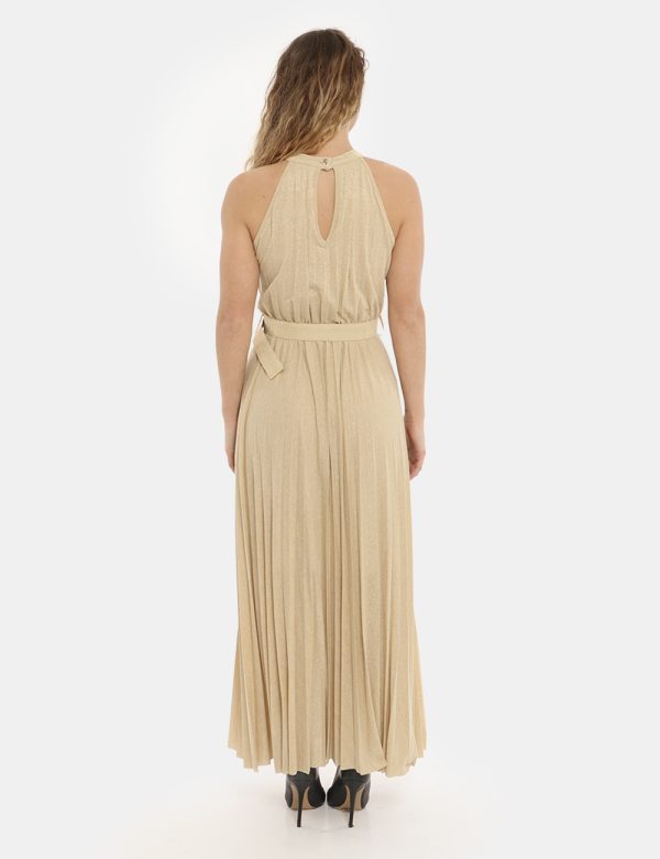 Vestito Vougue beige - COMPOSIZIONE E VESTIBILITÀ:70% viscosa 13% nylon 13% poliestere 4% elastaneLa modella è alta 170 cm e