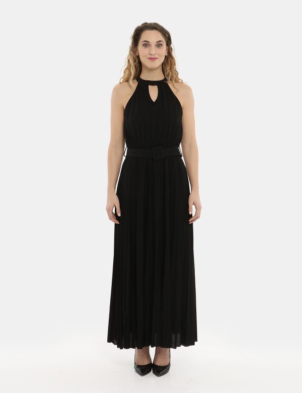 Vestito Vougue nero - COMPOSIZIONE E VESTIBILITÀ:70% viscosa 13% nylon 13% poliestere 4% elastaneLa modella è alta 170 cm e