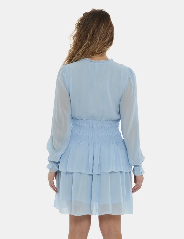 Vestito Pepe Jeans total azzurro - COMPOSIZIONE E VESTIBILITÀ:100% viscosaLa modella è alta 170 cm e indossa la taglia s. La