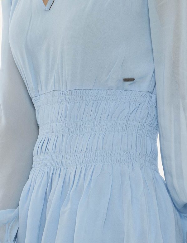Vestito Pepe Jeans total azzurro - COMPOSIZIONE E VESTIBILITÀ:100% viscosaLa modella è alta 170 cm e indossa la taglia s. La