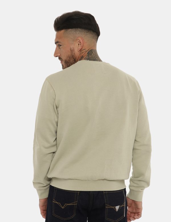 Felpa Guess beige - COMPOSIZIONE E VESTIBILITÀ:60% cotone 40% poliestereIl modello è alto 178 cm e indossa la taglia L. La v