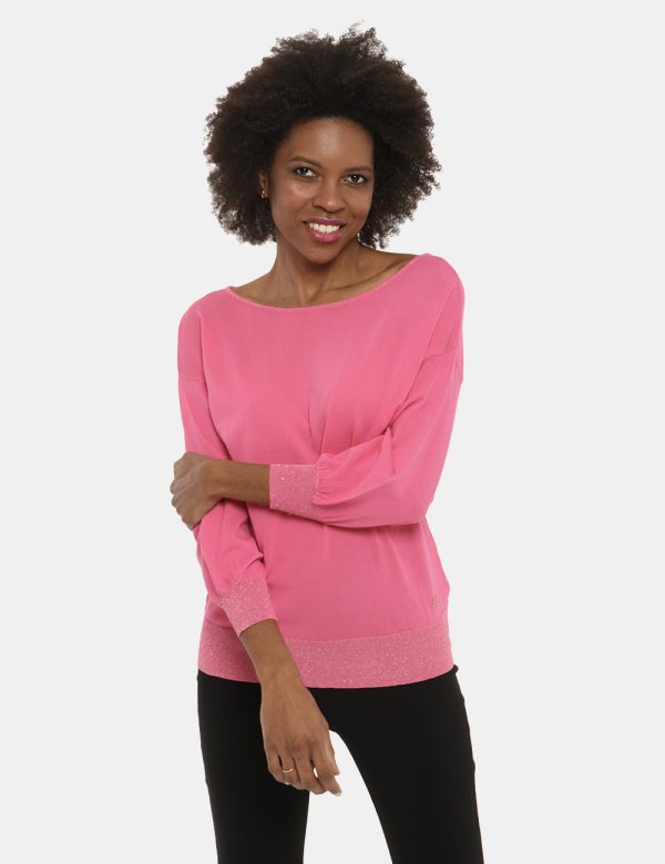 Maglia Yes Zee rosa - COMPOSIZIONE E VESTIBILITÀ:65% viscosa 35% nylonLa modella è alta 170 cm e indossa la taglia S. La ves
