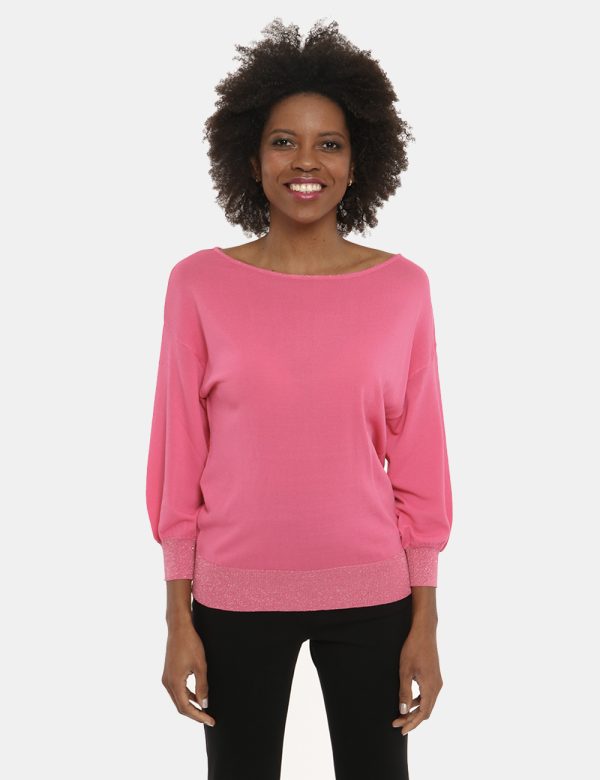 Maglia Yes Zee rosa - COMPOSIZIONE E VESTIBILITÀ:65% viscosa 35% nylonLa modella è alta 170 cm e indossa la taglia S. La ves