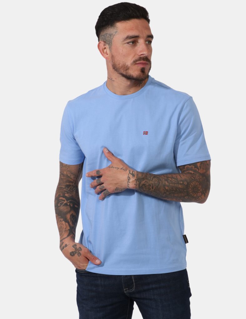 T-shirt uomo scontata - T-shirt Napapijri Azzurro