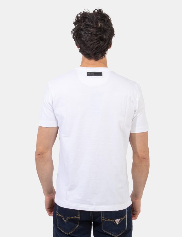 T-shirt Plein Sport Bianco - T-shirt classica in total bianco con piccola stampa logo brand ad altezza cuore. La vestibilità