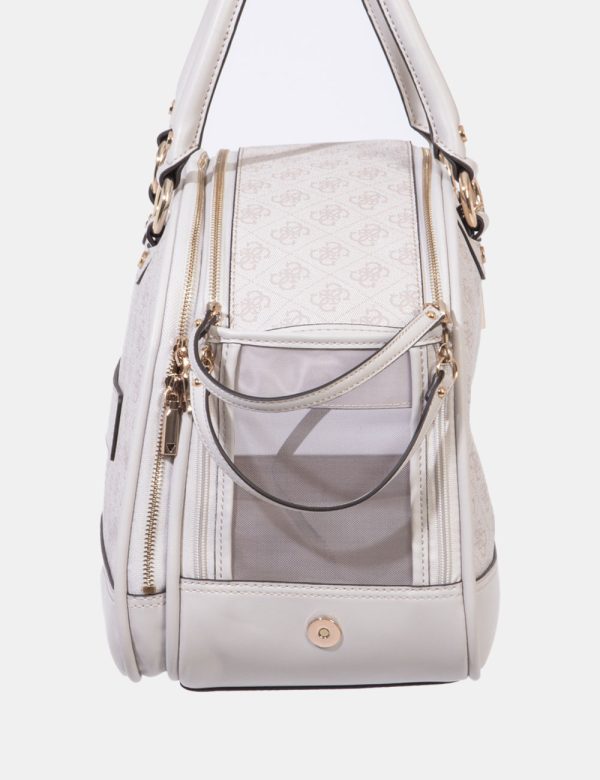 Borsa Guess Grigio - Borsa modello trasportino da animali di piccola taglia, in total grigio chiaro con logo brand stampato