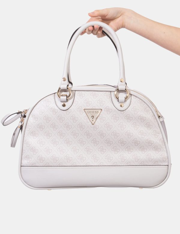 Borsa Guess Grigio - Borsa modello trasportino da animali di piccola taglia, in total grigio chiaro con logo brand stampato