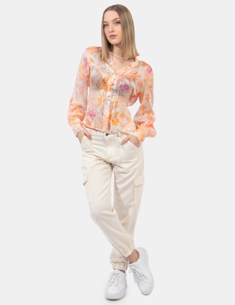 Pantaloni da donna larghi scontati - Pantaloni Guess Beige