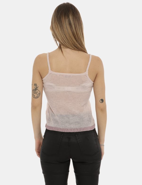 Top Guess rosa - COMPOSIZIONE E VESTIBILITÀ:40% poliamide 23% acrilico 13% lana 13% alpaca 7% poliestere 4% metalizzato La m