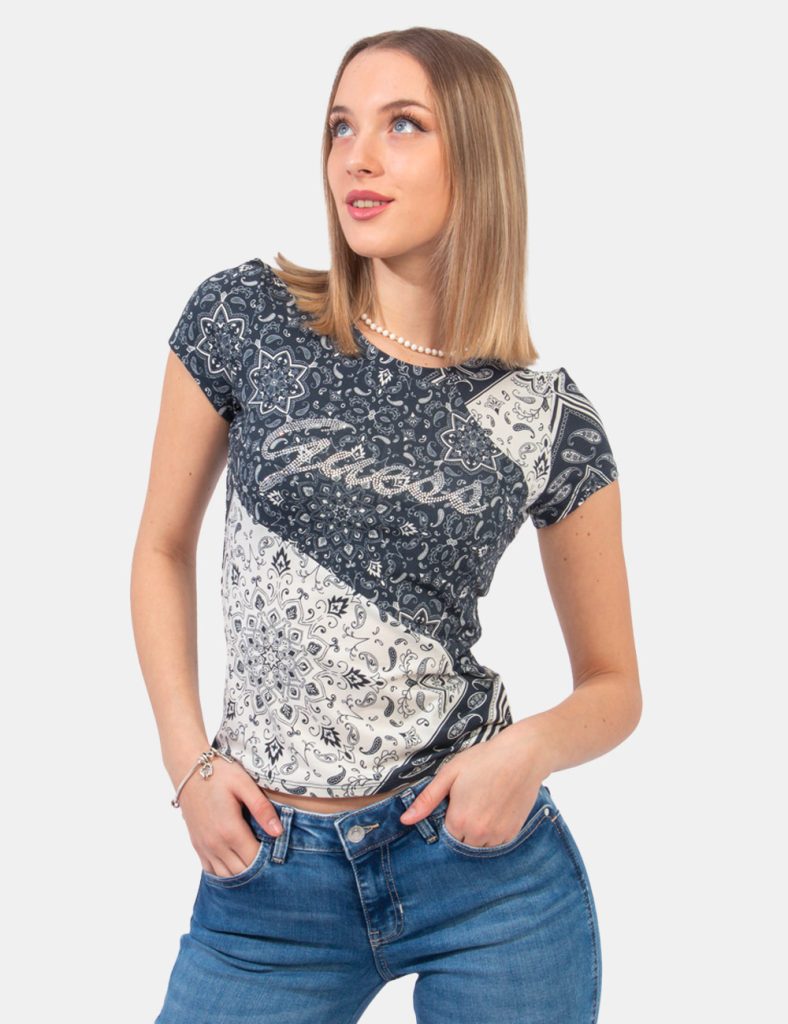 T-shirt da donna scontata - T-shirt Guess Blu