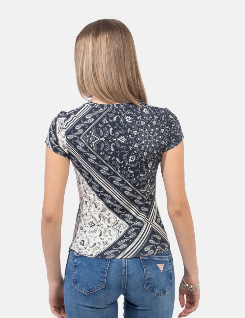 T-shirt da donna scontata - T-shirt Guess Blu