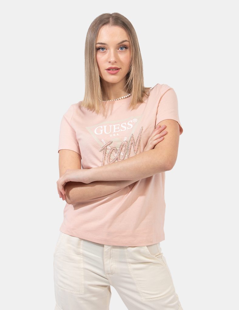 Abbigliamento donna Guess scontato - T-shirt Guess Rosa
