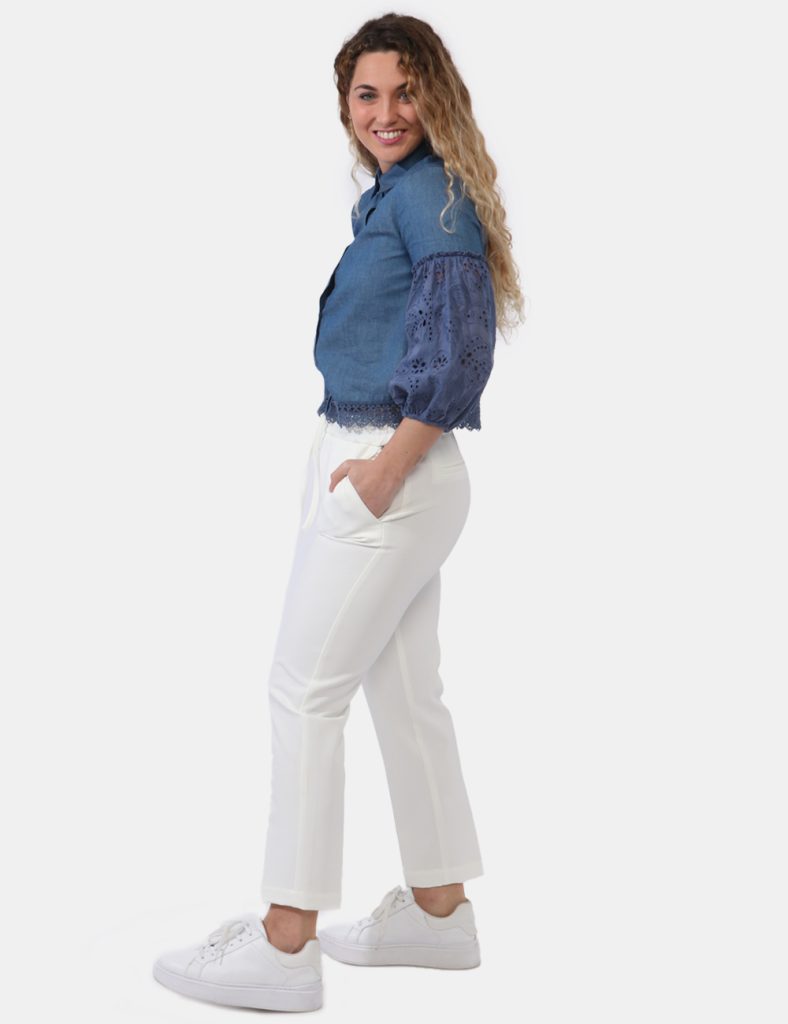 Pantaloni eleganti da donna  - Pantaloni Liu-Jo Bianco