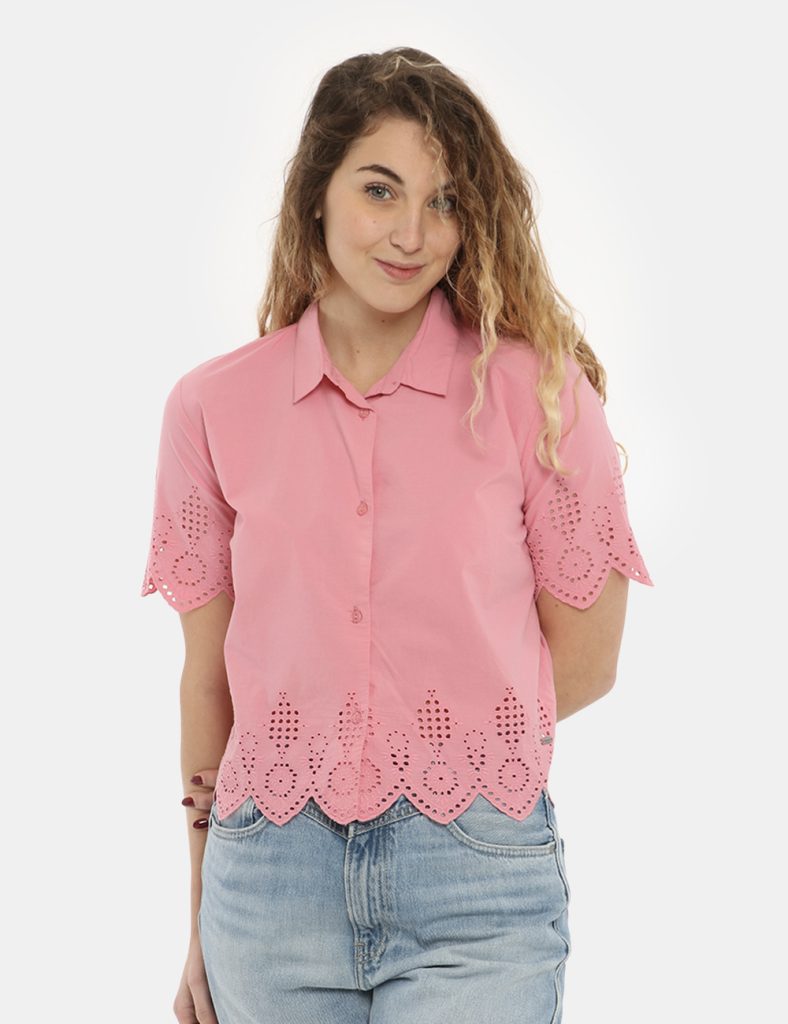 Camicia bluse elegante da donna scontata - Camicia Pepe Jeans rosa