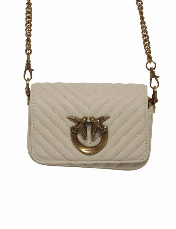Borsa Pinko beige - COMPOSIZIONE E VESTIBILITÀ:100% pelleCONSIGLI DI STILE:Borsa pochette di piccole dimensioni in pelle ed