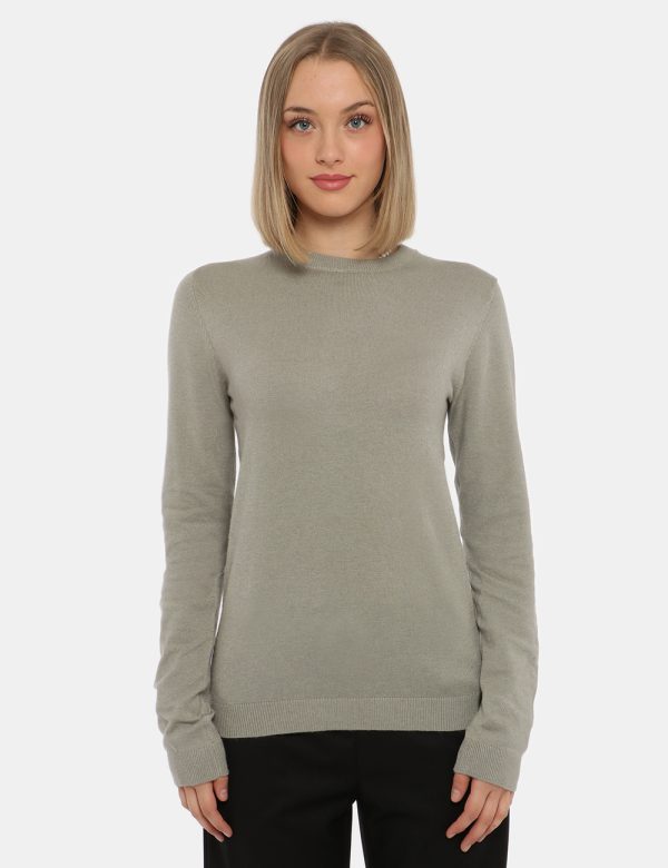 Maglia Maison du Cachemire grigio - COMPOSIZIONE E VESTIBILITÀ:40% lana 20% cotone 20% viscosa 10% poliamide 10% cachemireLa