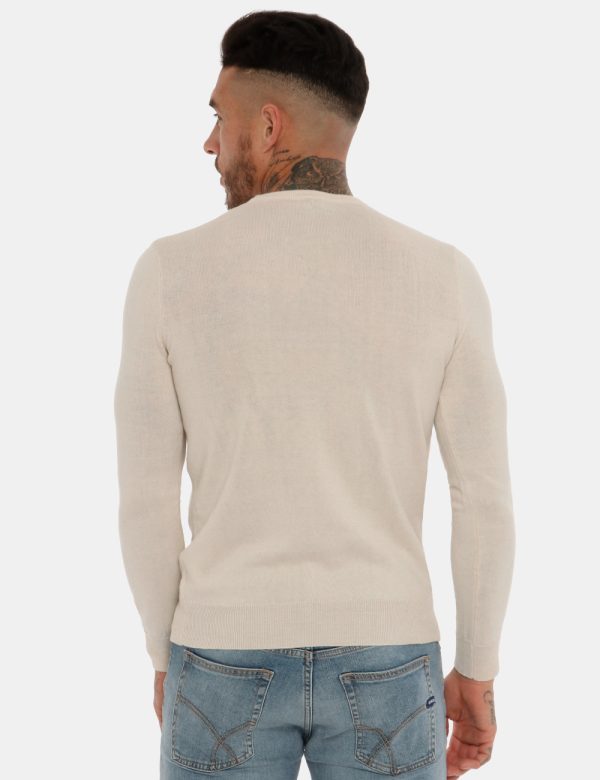 Maglia Maison du Cachemire in misto lana e cachemire a girocollo - 40% lana 20% cotone 20% viscosa 10% poliestere 10% cachem