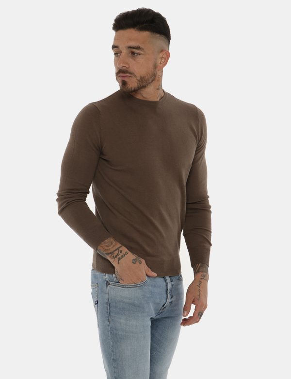 Maglia Maison du Cachemire in misto lana e cachemire a girocollo - 40% lana 20% cotone 20% viscosa 10% poliestere 10% cachem