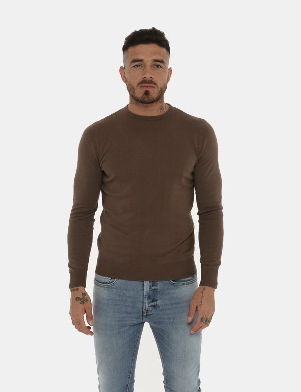 Maglia Maison du Cachemire in misto lana e cachemire a girocollo - 40% lana 20% cotone 20% viscosa 10% poliestere 10% cachem