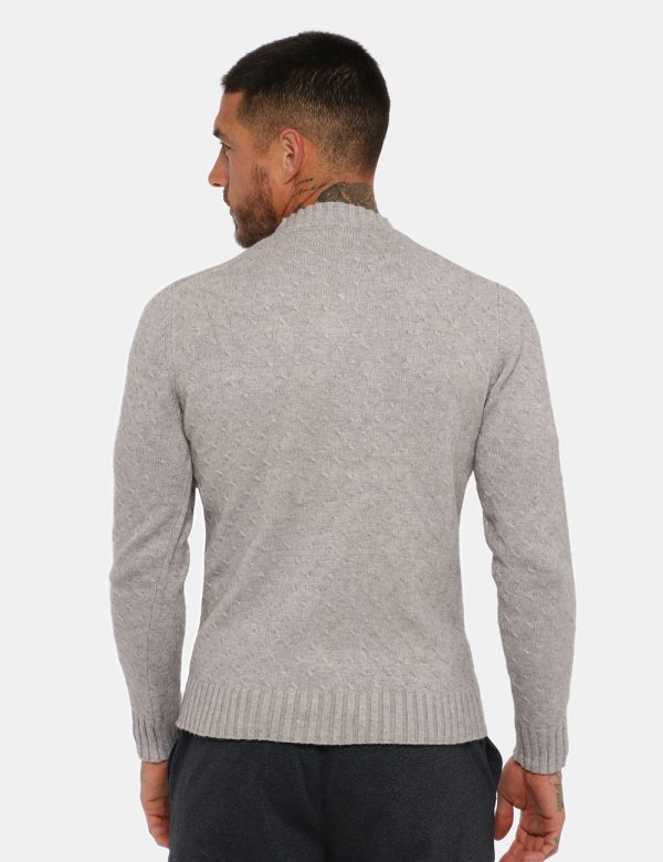 Maglia Maison du Cachemire grigio - COMPOSIZIONE E VESTIBILITÀ:40% lana 20% cotone 20% viscosa 10% poliamide 10% cachemireIl