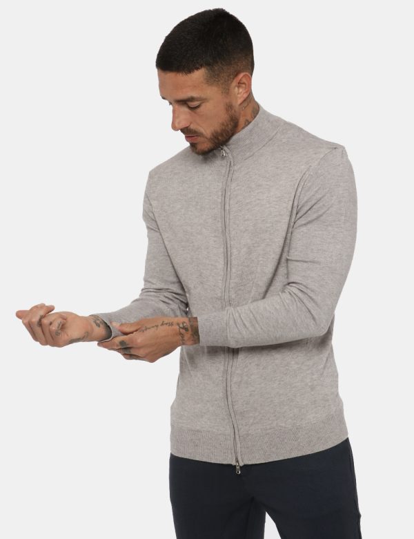 Maglione Maison du Cachemire grigio - COMPOSIZIONE E VESTIBILITÀ:40% lana 20% cotone 20% viscosa 10% poliamide 10% cachemire