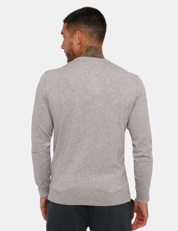 Maglione Maison du Cachemire grigio - COMPOSIZIONE E VESTIBILITÀ:40% lana 20% cotone 20% viscosa 10% poliamide 10% cachemire