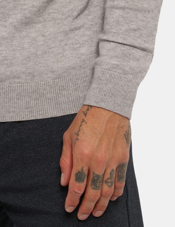 Maglione Maison du Cachemire grigio - COMPOSIZIONE E VESTIBILITÀ:40% lana 20% cotone 20% viscosa 10% poliamide 10% cachemire