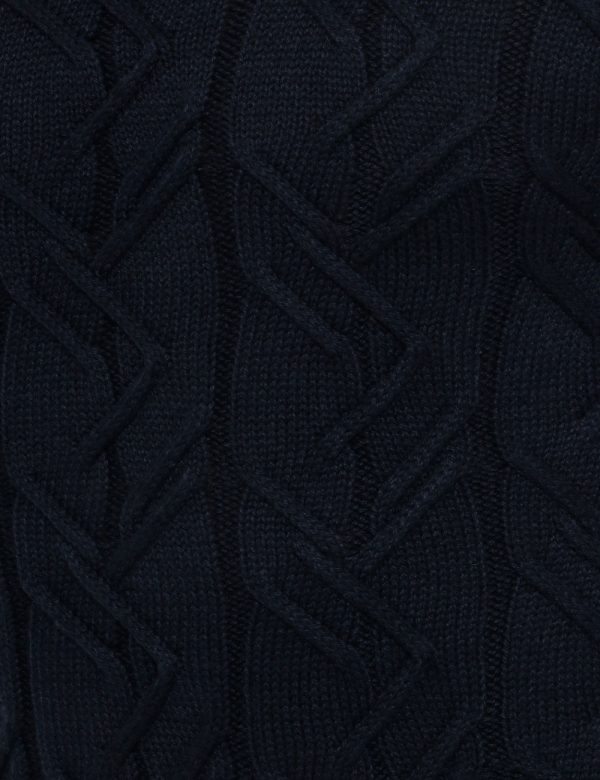 Maglione Maison du Cachemire a dolcevita lavorato a trecce - 40% lana 20% cotone 20% viscosa 10% poliestere 10% cachemireIl