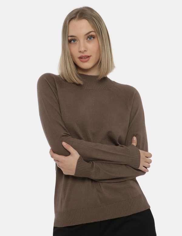 Maglione Maison du Cachemire marrone - COMPOSIZIONE E VESTIBILITÀ:40% lana 20% cotone 20% viscosa 10% poliamide 10% cachemir