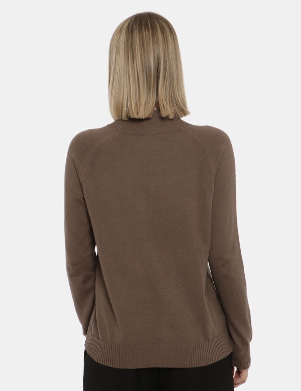 Maglione Maison du Cachemire marrone - COMPOSIZIONE E VESTIBILITÀ:40% lana 20% cotone 20% viscosa 10% poliamide 10% cachemir