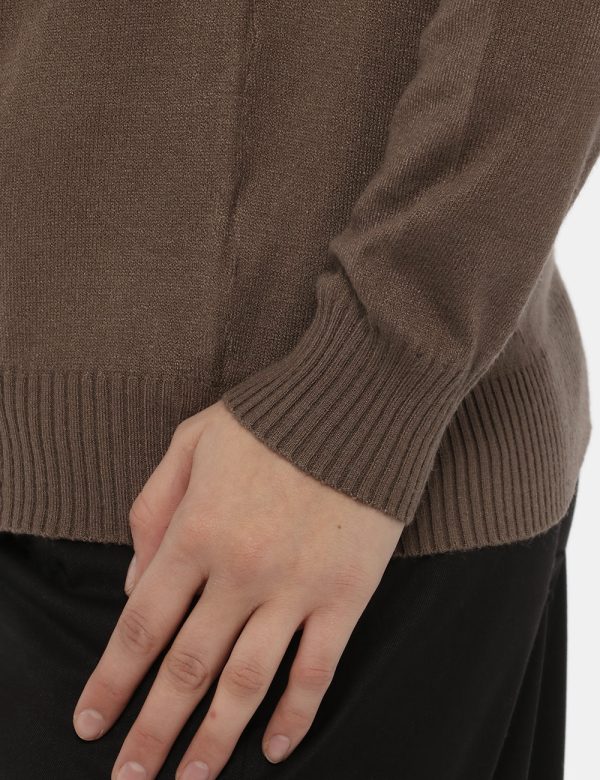 Maglione Maison du Cachemire marrone - COMPOSIZIONE E VESTIBILITÀ:40% lana 20% cotone 20% viscosa 10% poliamide 10% cachemir
