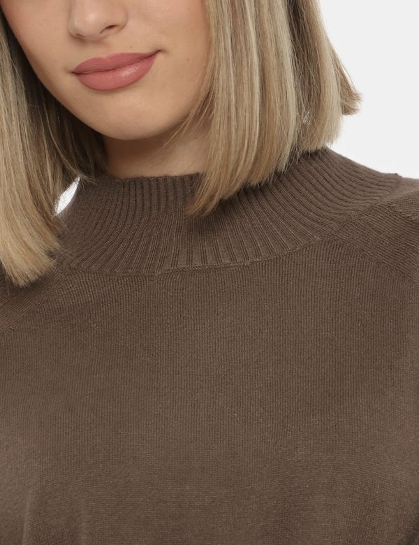 Maglione Maison du Cachemire marrone - COMPOSIZIONE E VESTIBILITÀ:40% lana 20% cotone 20% viscosa 10% poliamide 10% cachemir