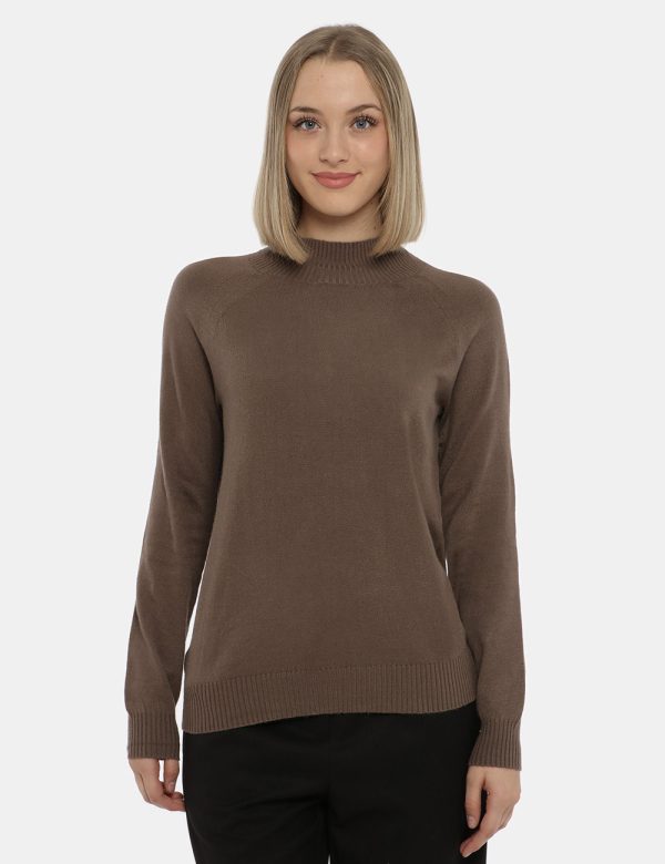 Maglione Maison du Cachemire marrone - COMPOSIZIONE E VESTIBILITÀ:40% lana 20% cotone 20% viscosa 10% poliamide 10% cachemir