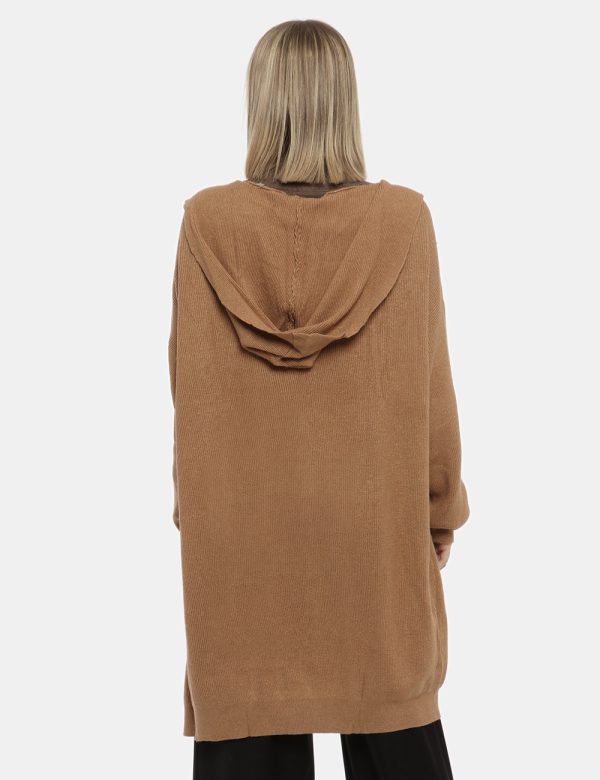 Cardigan Maison du Cachemire marrone - COMPOSIZIONE E VESTIBILITÀ:40% lana 20% cotone 20% viscosa 10% poliamide 10% cachemir