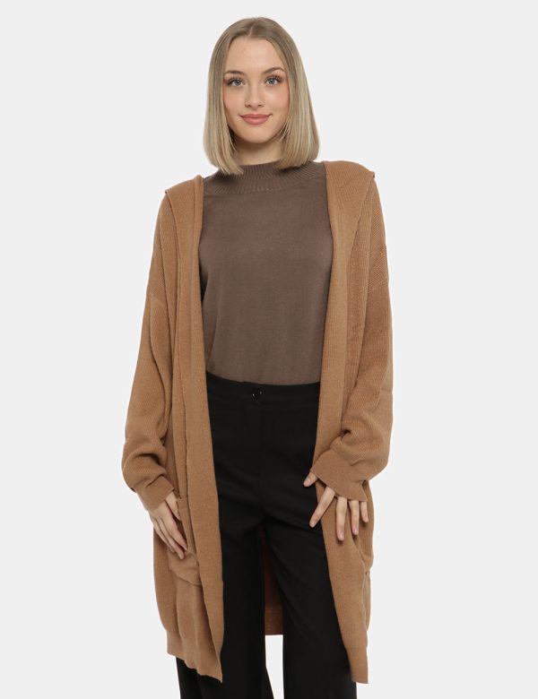 Cardigan Maison du Cachemire marrone - COMPOSIZIONE E VESTIBILITÀ:40% lana 20% cotone 20% viscosa 10% poliamide 10% cachemir