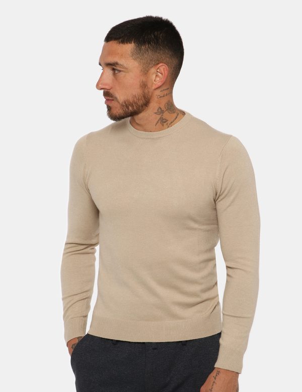 Maglione Maison du Cachemire beige - COMPOSIZIONE E VESTIBILITÀ:40% lana 20% cotone 20% viscosa 10% poliamide 10% cachemireI