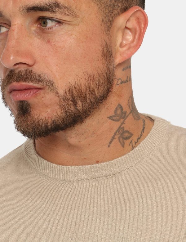 Maglione Maison du Cachemire beige - COMPOSIZIONE E VESTIBILITÀ:40% lana 20% cotone 20% viscosa 10% poliamide 10% cachemireI