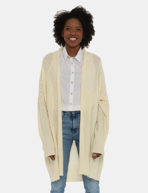 Maglia Maison du Cachemire a cardigan aperto in misto lana e cachemire - 40% lana 30% viscosa 20% poliammide 10% cachemireLa