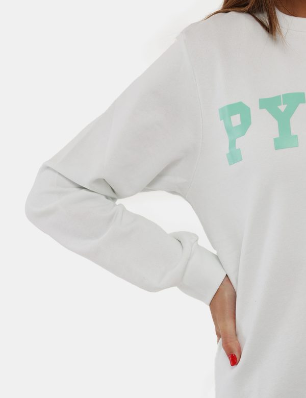 Felpa Pyrex girocollo - 100% cotoneLa modella indossa la taglia S ed è alta 165 cm e la vestibilità è regolare. Spalle: 41 c