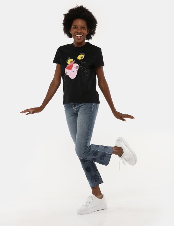 Jeans Desigual flare cropped - 98% Cotone, 2% ElastanLa modella indossa la taglia S è alta 170 cm e la vestibilità è regolar