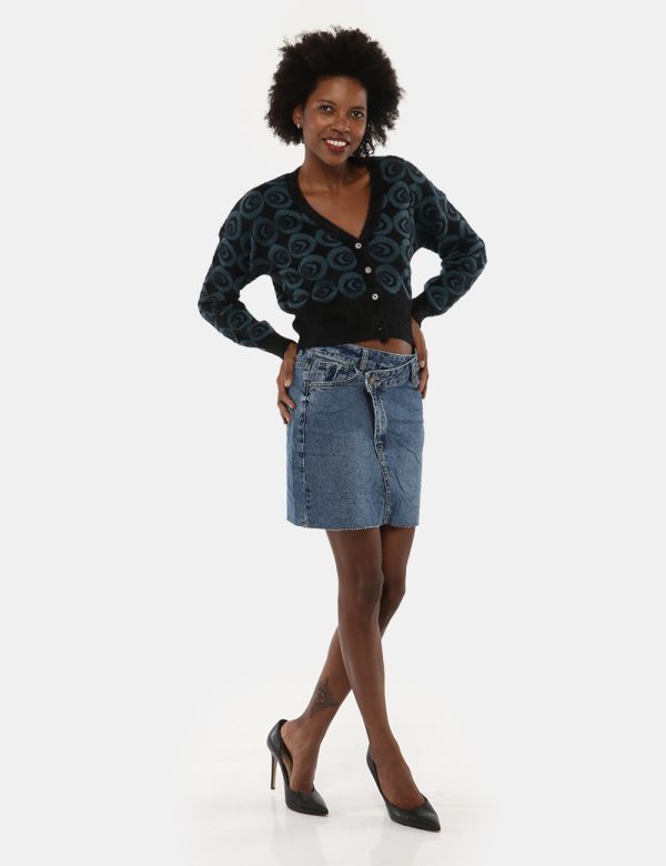 Gonna Desigual Jeans - 100% CotoneLa modella indossa la taglia S è alta 170 cm e la vestibilità è regolare. Vita: 36 cm - Lu