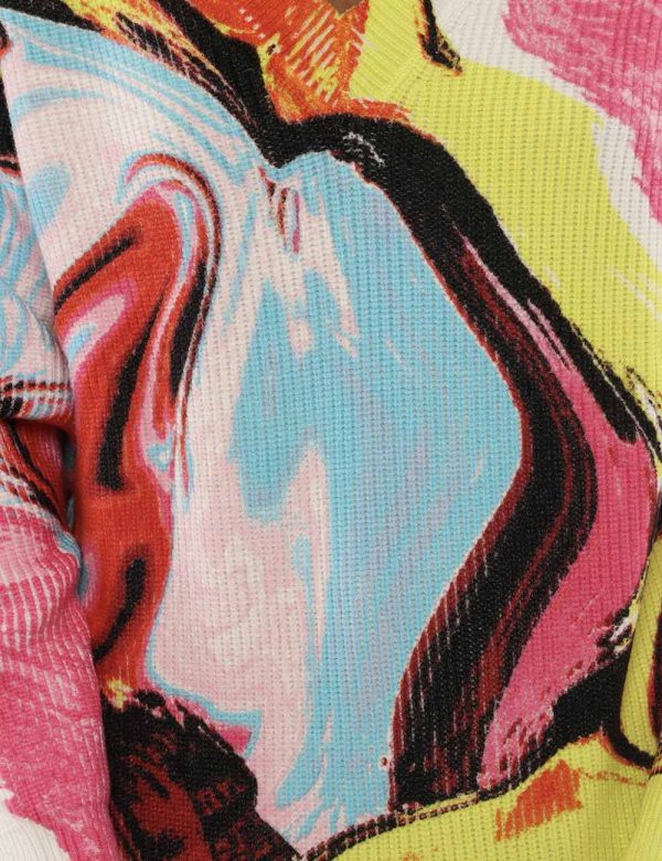 Maglione Desigual fantasia - 49% Viscosa, 27% Poliestere, 24% PoliammideLa modella indossa la taglia S è alta 170 cm e la ve