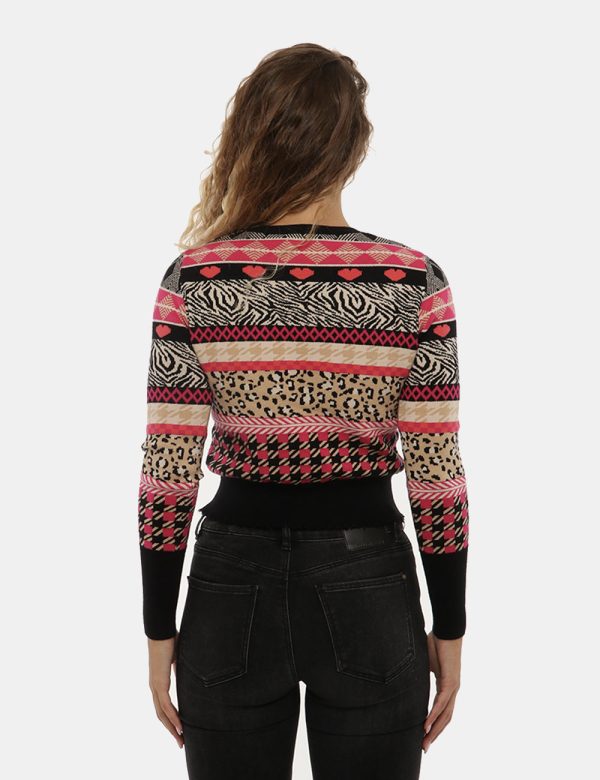 Maglione Desigual Geometrico Animalier - 50% Viscosa 30% Poliestere 20% PoliammideLa modella indossa la taglia S è alta 170
