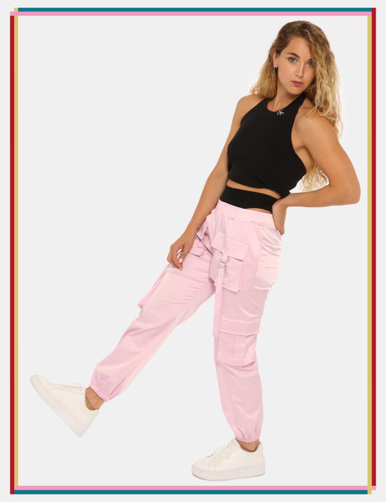 Campionari moda donna e uomo - Pantalone Disclaimer rosa