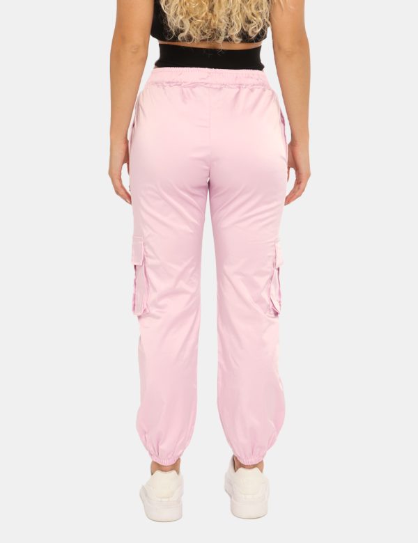 Pantalone Disclaimer rosa - COMPOSIZIONE E VESTIBILITÀ:Altre materieLa modella è alta 170 cm e indossa la taglia S. La vesti