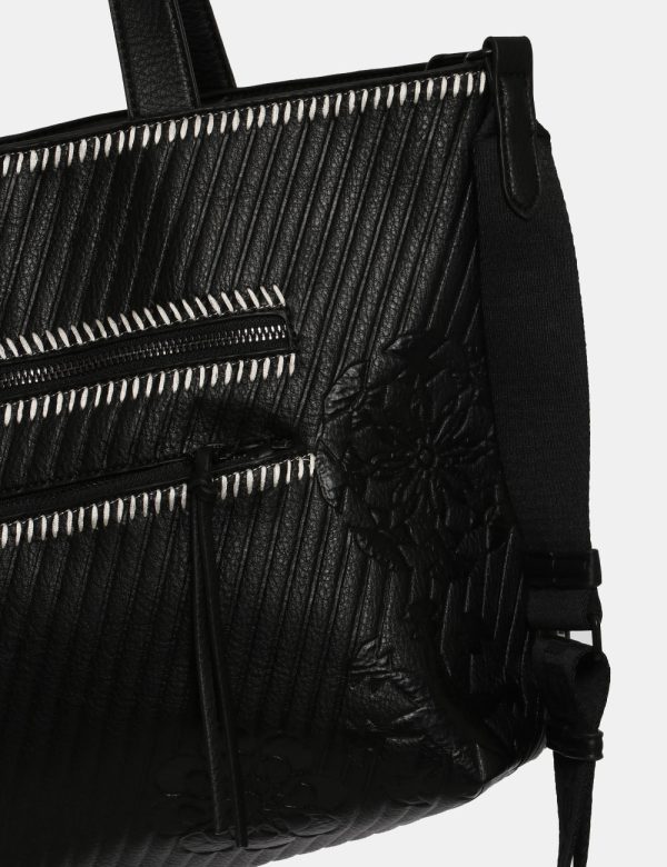 Borsa Desigual nero - COMPOSIZIONE E VESTIBILITÀ:100% poliestereCONSIGLI DI STILE:Borsa a mano di grandi dimensioni su base
