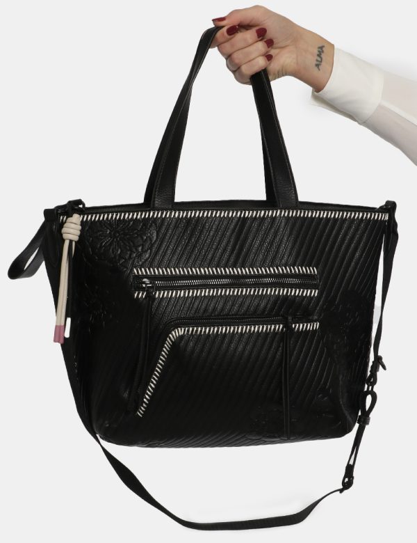 Borsa Desigual nero - COMPOSIZIONE E VESTIBILITÀ:100% poliestereCONSIGLI DI STILE:Borsa a mano di grandi dimensioni su base