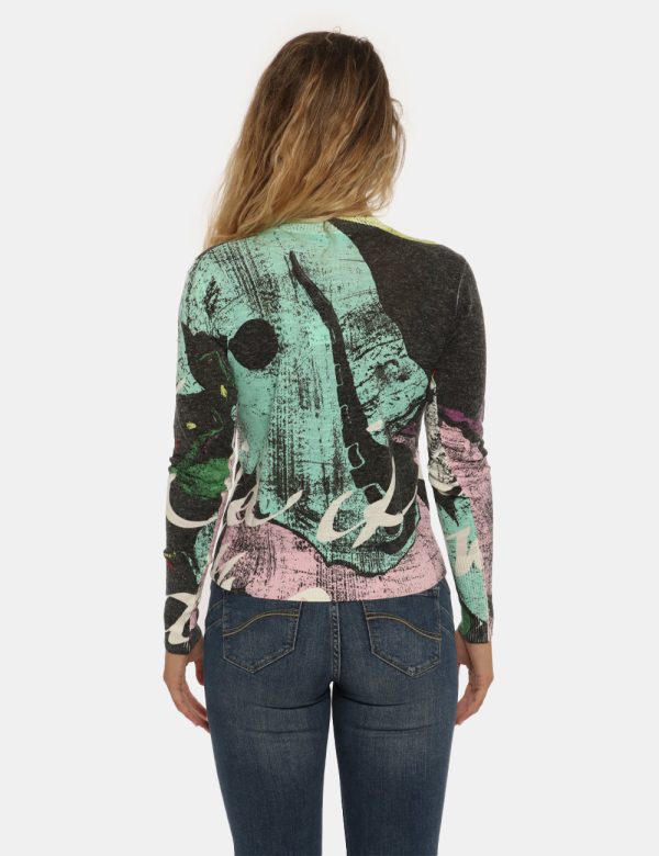 Maglione Desigual fantasia - COMPOSIZIONE E VESTIBILITÀ:75% acrilico 25% lanaLa modella è alta 170 cm e indossa la taglia S.
