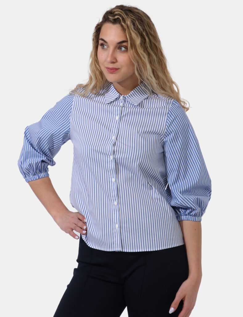 Camicia bluse elegante da donna scontata - Camicia Caractere Azzurro
